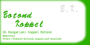 botond koppel business card